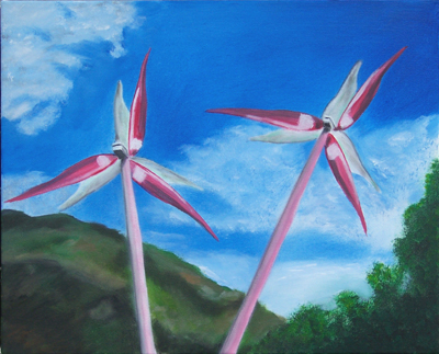 Maria's Windmills Painting